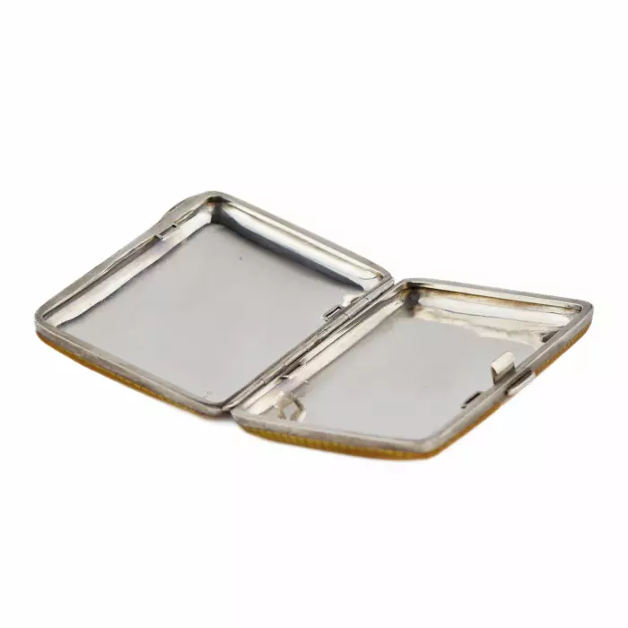 Silver cigarette case with enamel. Austria-Hungary, Vienna, late 19th century. 
