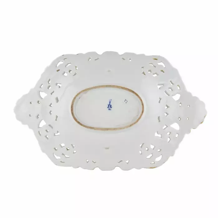 Grand bol à biscottes. Meissen.