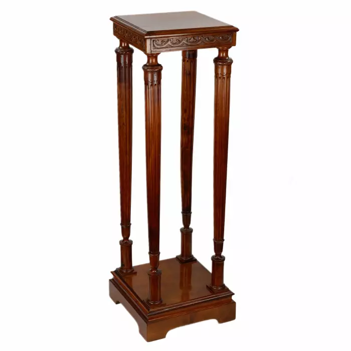 Wooden console made of solid walnut in Art Deco style. Early 20th century. 