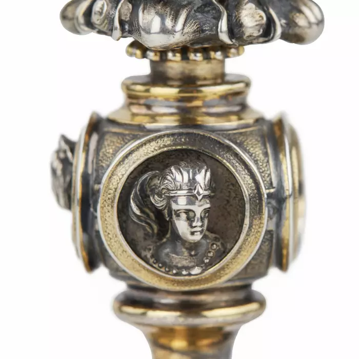 Gilded silver goblet. St. Petersburg, 84 samples, late 19th century. 