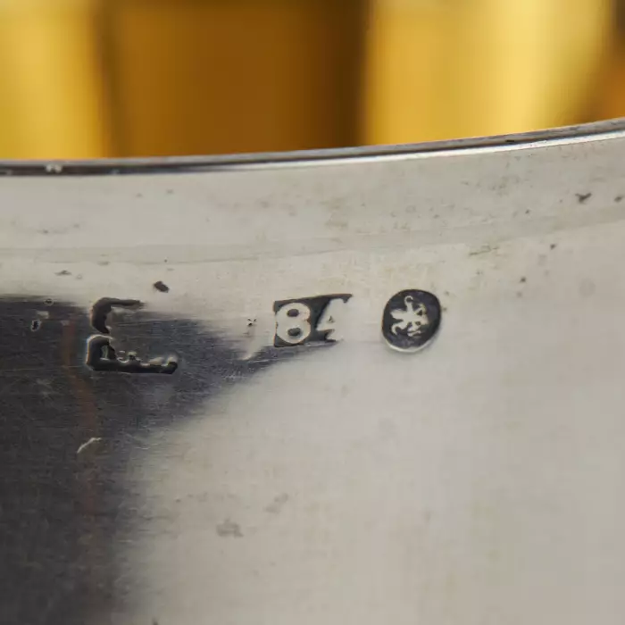 Gilded silver goblet. St. Petersburg, 84 samples, late 19th century. 