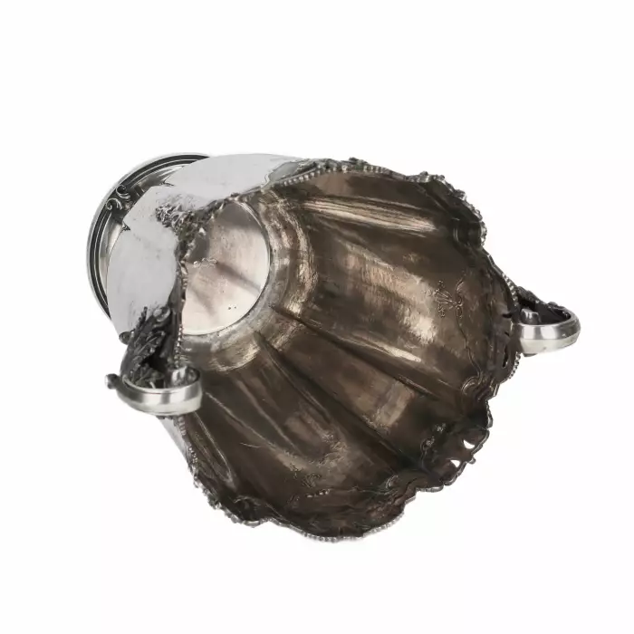 RAFRAÎCHISSEUR À VIN ITALIEN EN ARGENT EN FORME DE VASE, STYLE ART DÉCO  ITALIE, MODÈNE, 1934–1944