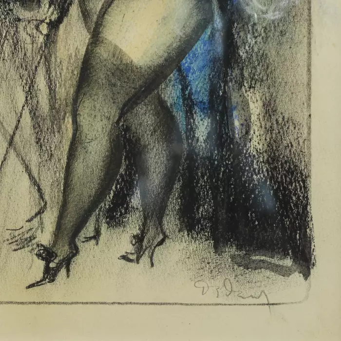 Konstantin Ivanovitch Rudakov. Arts graphiques. Pastel erotique. Dans une emission de varietes. 