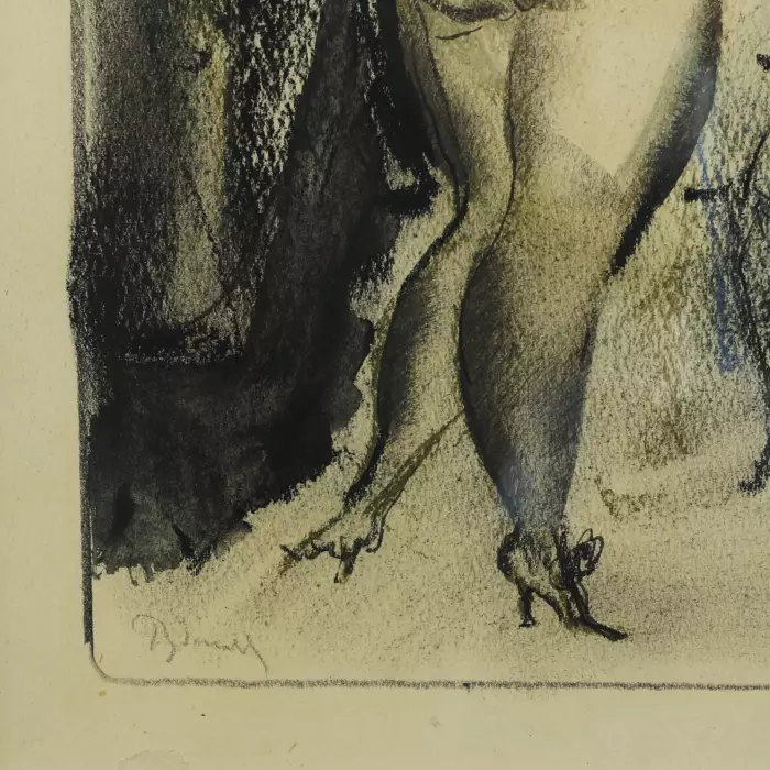 Konstantin Ivanovitch Rudakov. Pastel erotique. Au miroir. Spectacle de variete. 