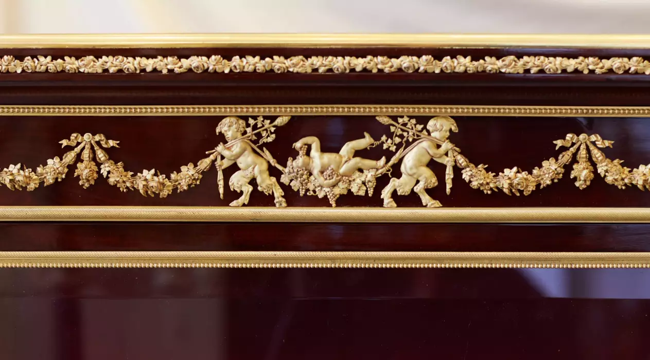 VITRINE EN ACAJOU ET BRONZE DORÉ DANS LE GOÛT DE SORMANI FRANCE, FIN DU XIXE SIÈCLE