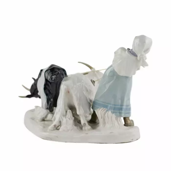 Фарфоровая композиция Пастушка с козами. Pilz, Otto. Meissen. 1850-1924 гг.