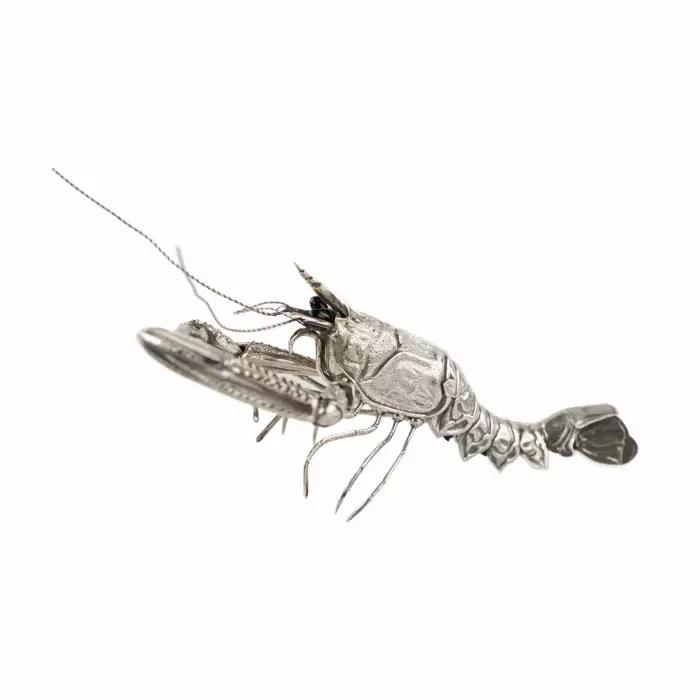 Decorative figurine Silver lobster. 20th century. 