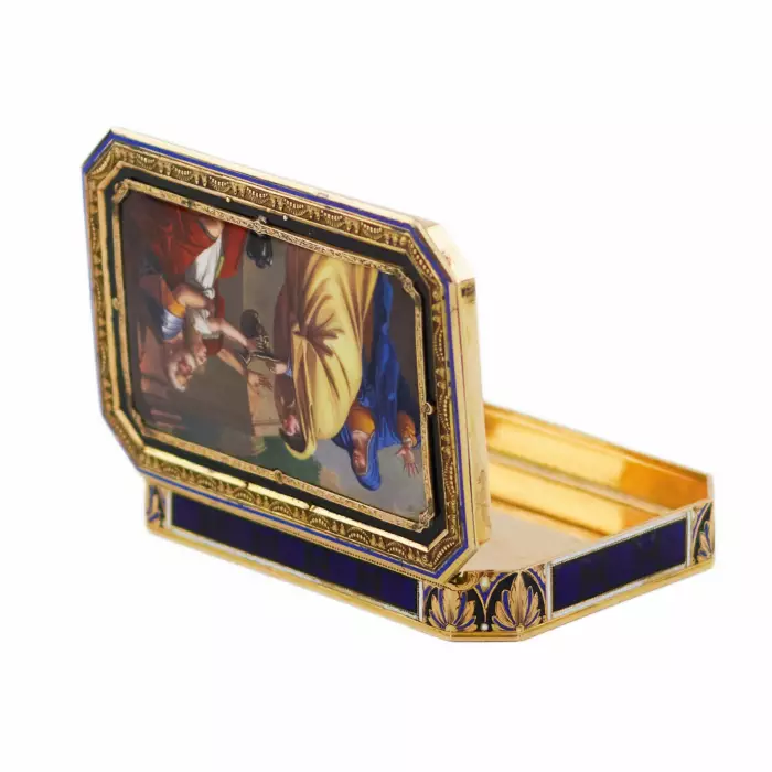 Tabatière en or et émail. Jean George Rémond & Compagnie. 1810.
