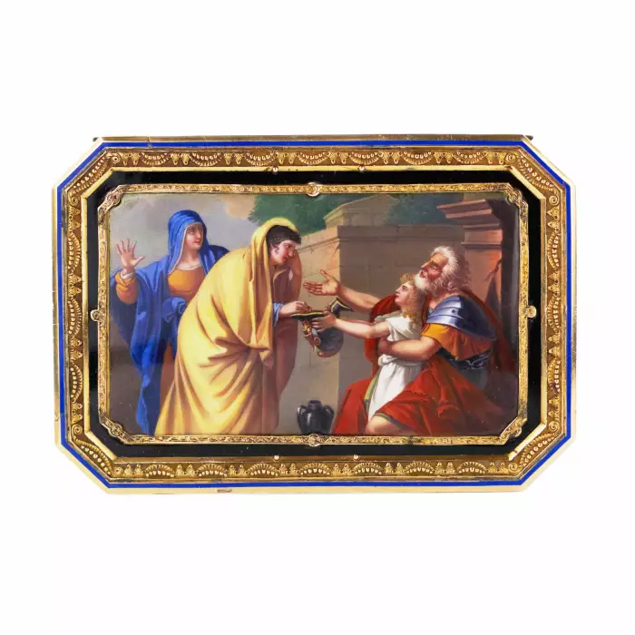 Tabatière en or et émail. Jean George Rémond & Compagnie. 1810.