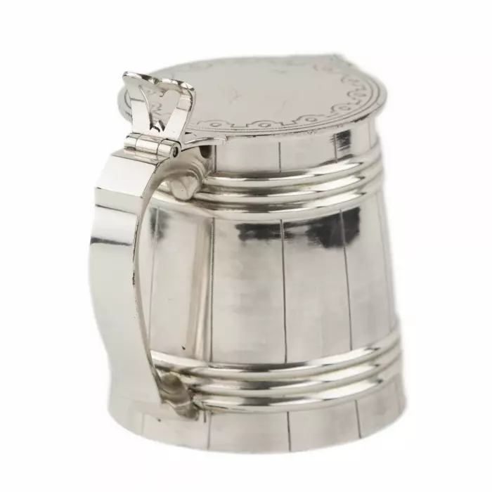 Chope à bière russe en argent. Moïse Ivanov. Saint-Pétersbourg 1872. 