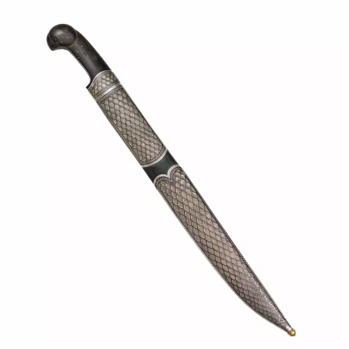 Dague caucasienne en argent. Géorgie, XIXe siècle. 