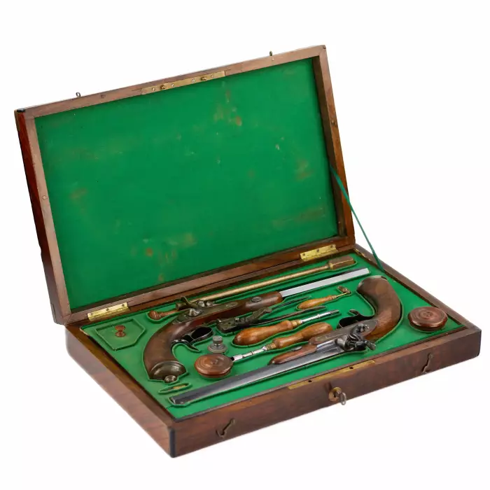 A pair of dueling pistols from the court gunsmith of Nicholas I - Bertrand. Saint Petersburg. Mid-19th century. 