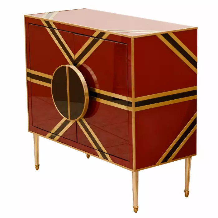 Paire de commodes design en verre de Murano. 1980 