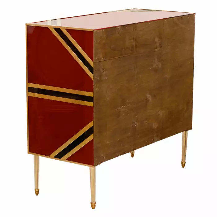 Paire de commodes design en verre de Murano. 1980 