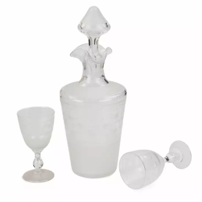 Ликерный бар из стекла и позолоченной бронзы периода Belle Époque. Baccarat. Франция. 
