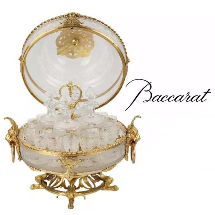 Ликерный бар из стекла и позолоченной бронзы периода Belle Époque. Baccarat. Франция. 