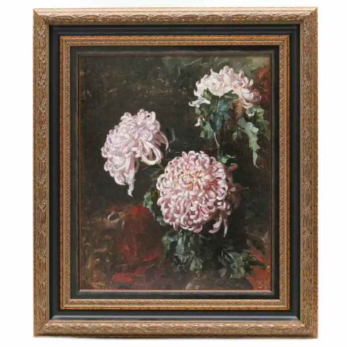 Julius  Klever Fils de trèfle. Nature morte de chrysanthèmes. 1920 