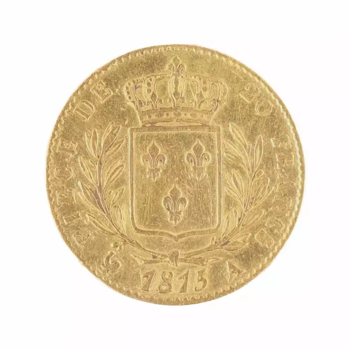 Pièce d&39;or 20 francs 1815. 
