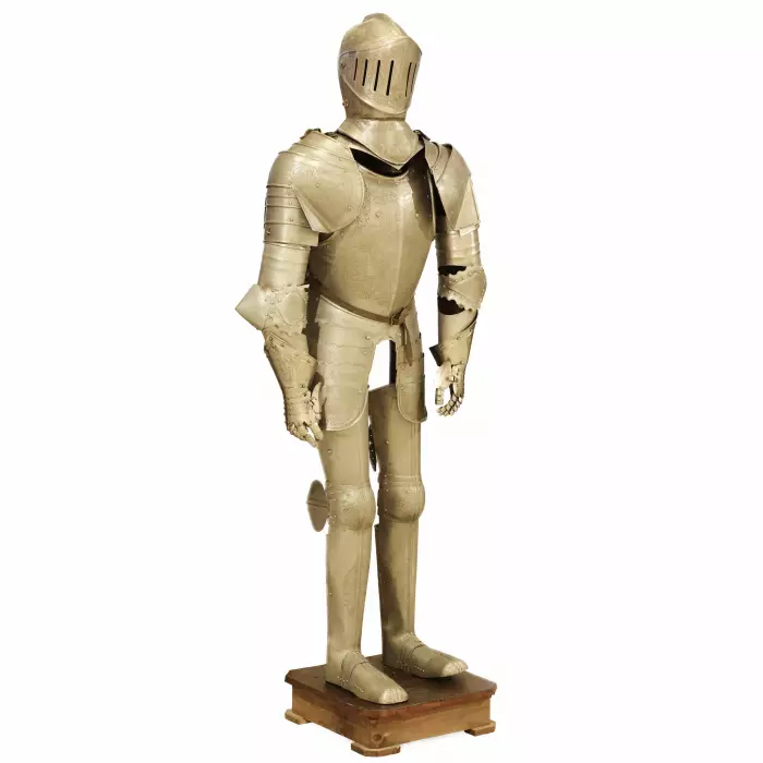 DECORATIVE SUIT OF ARMOUR IN WROUGHT IRON. GERMANY, LATE 19TH, EARLY 20TH CENTURY