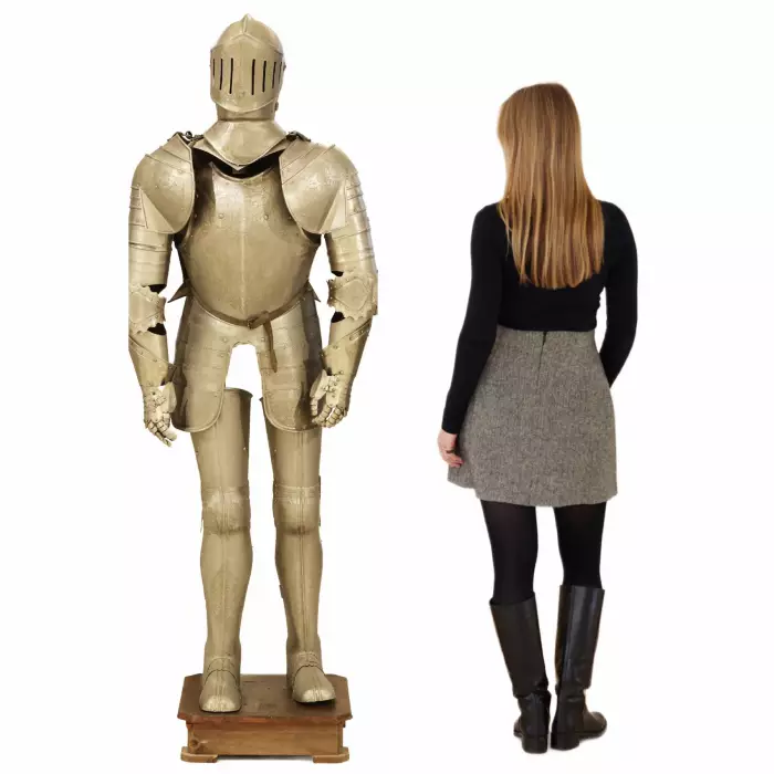 DECORATIVE SUIT OF ARMOUR IN WROUGHT IRON. GERMANY, LATE 19TH, EARLY 20TH CENTURY