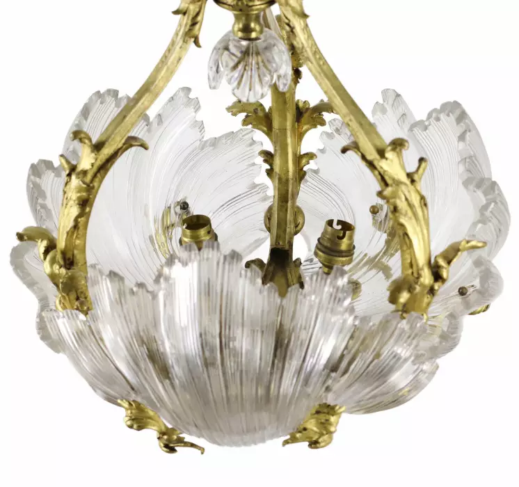 Lustre en bronze doré de LEROLLE Frères, époque Napoléon III. France 