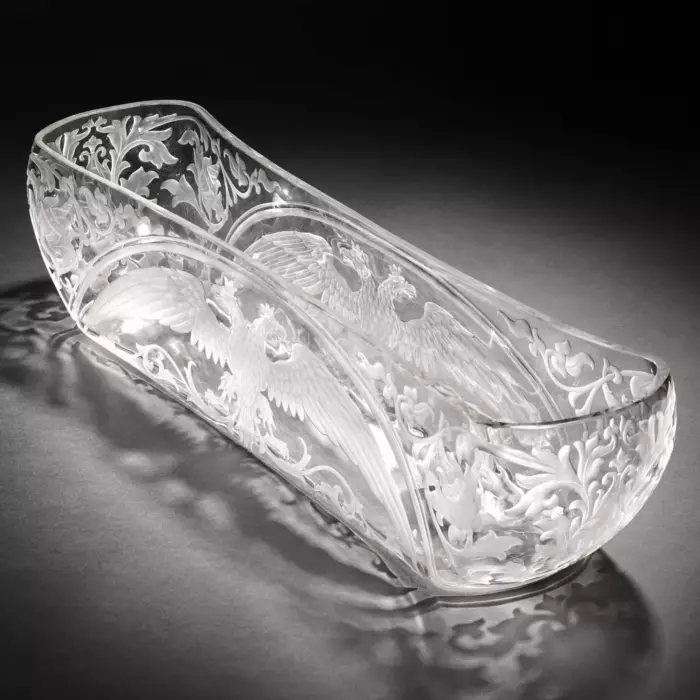 RUSSIAN CRYSTAL JARDINIÈRE OF THE IMPERIAL GLASS FACTORY RUSSIA, SAINT PETERSBURG, 1912