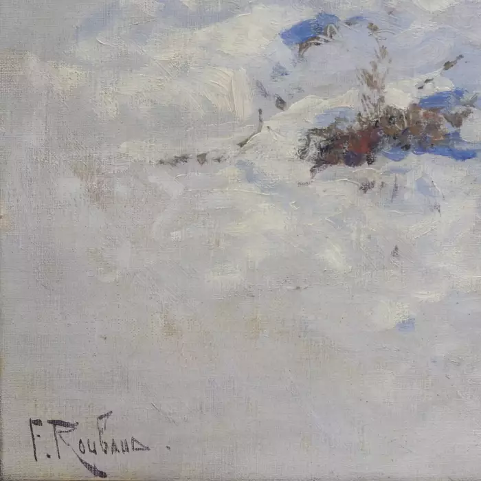 Крестьянские тройки зимой.  Рубо Франц Алексеевич, 1856 Одесса - 1928 Мюнхен