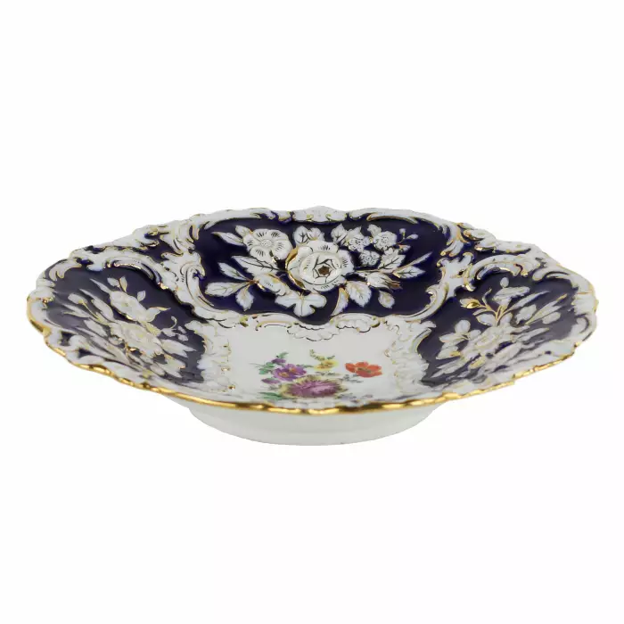 Magnifique plat en porcelaine de Meissen de la période 1934-1945 