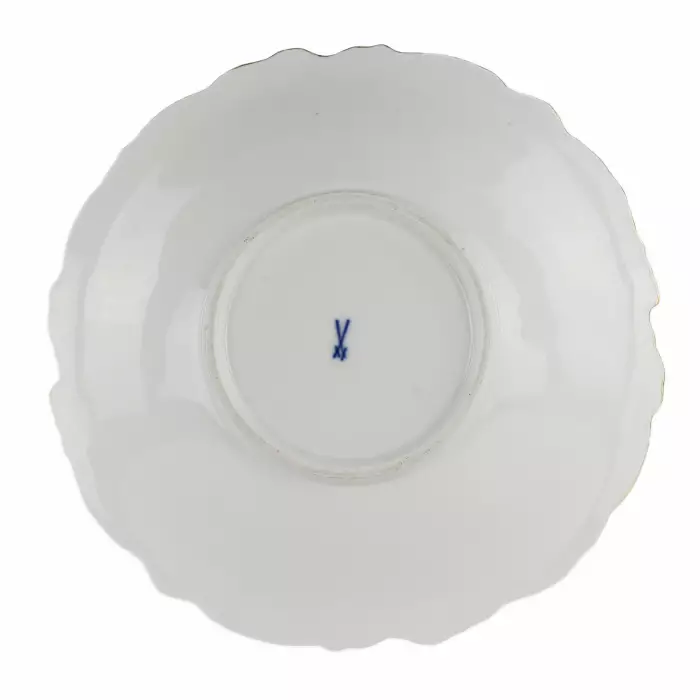 Magnifique plat en porcelaine de Meissen de la période 1934-1945 