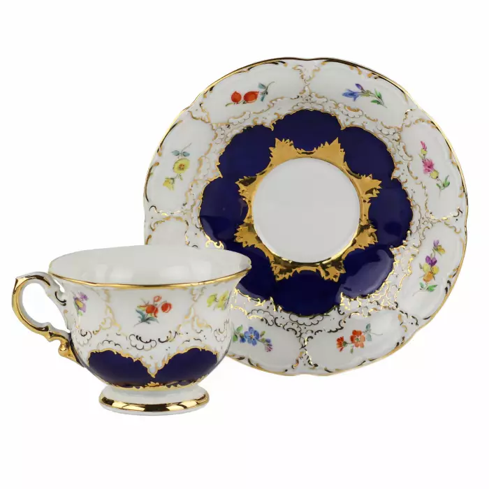 SERVICE À CAFÉ MEISSEN B-FORM POUR SIX PERSONNES ALLEMAGNE, MEISSEN, XXᵉ SIÈCLE
