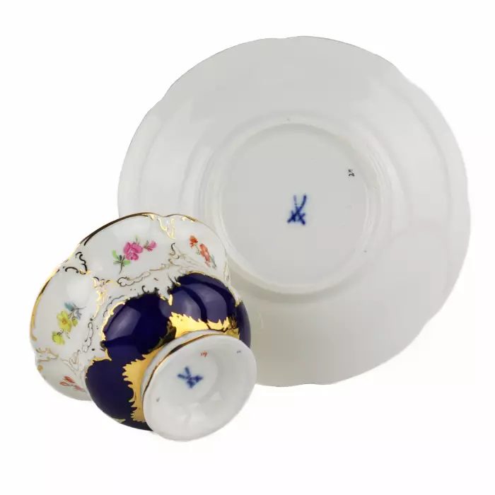 SERVICE À CAFÉ MEISSEN B-FORM POUR SIX PERSONNES ALLEMAGNE, MEISSEN, XXᵉ SIÈCLE