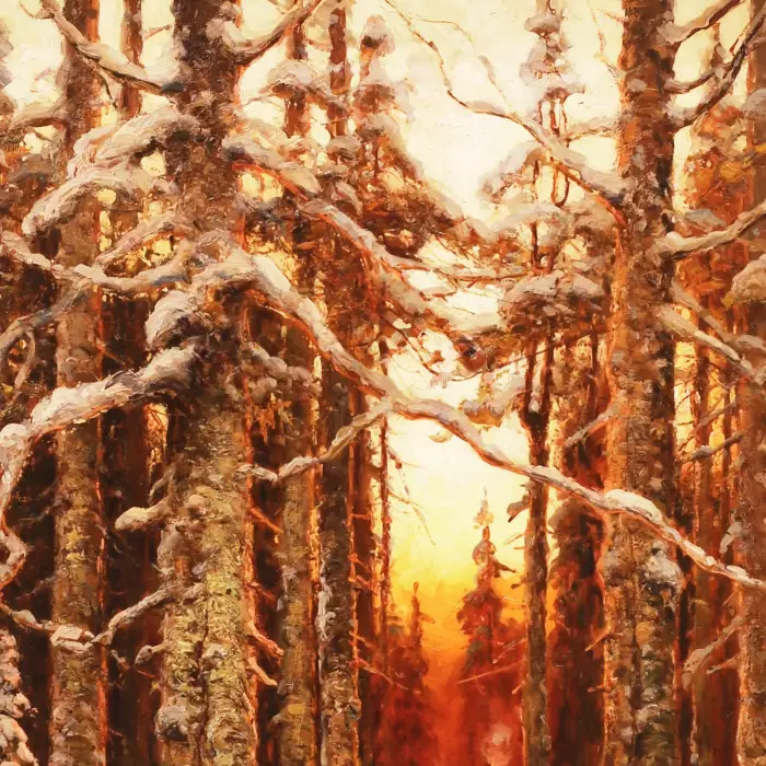 Julius Yulievich Klever. Coucher de soleil d`hiver. 1912