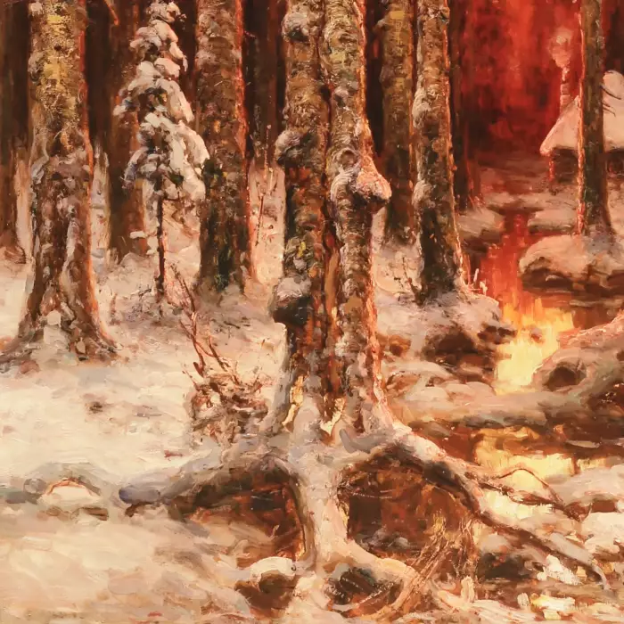 Julius Yulievich Klever. Coucher de soleil d`hiver. 1912