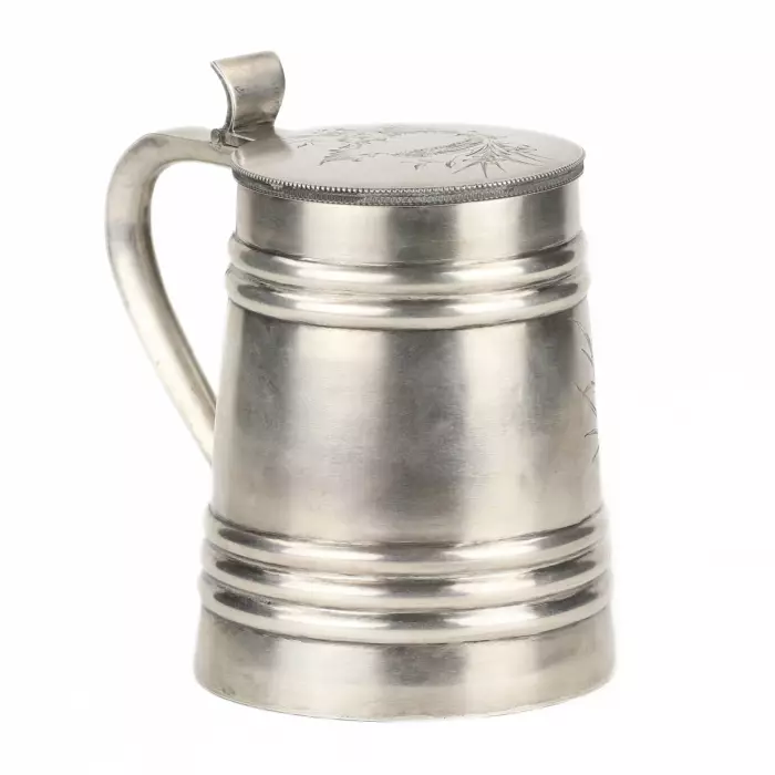 Chope à bière russe en argent. Sokolov V. T. Moscou 1899–1908 