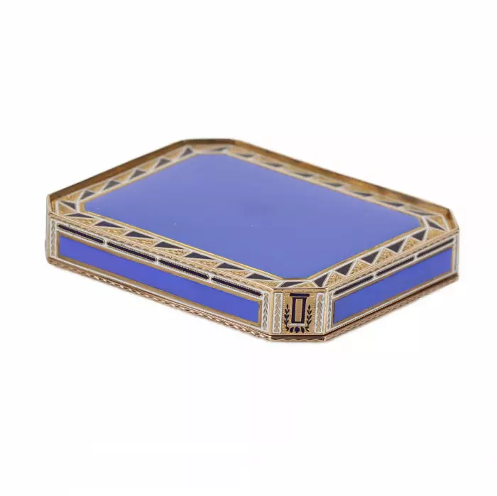 Rare Russian gold and enamel snuffbox, Pierre Theremin, St. Petersburg, 1800 