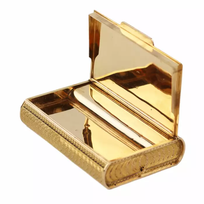 GOLD MUSICAL SNUFF BOX WITH LYRE, JEAN-GEORGE RÉMOND & CO GENEVA, SWITZERLAND, CIRCA 1804–1812