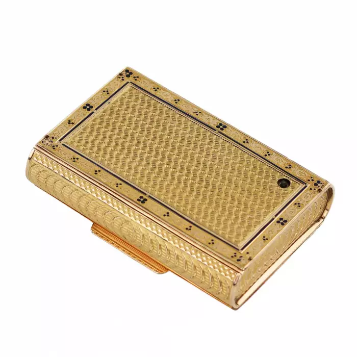GOLD MUSICAL SNUFF BOX WITH LYRE, JEAN-GEORGE RÉMOND & CO GENEVA, SWITZERLAND, CIRCA 1804–1812