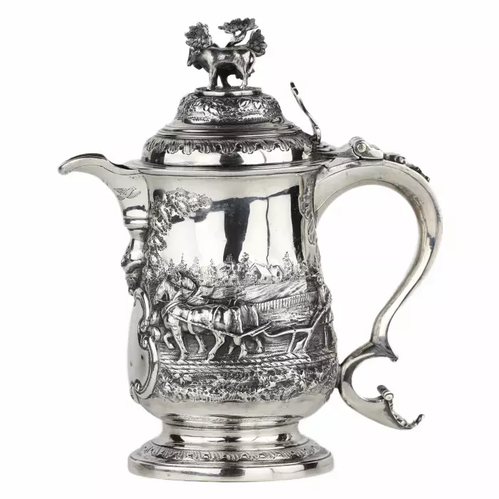 PICHET EN ARGENT MASSIF. ÉPOQUE GEORGE III. MAÎTRE JOHN DEACON LONDRES, 1772
