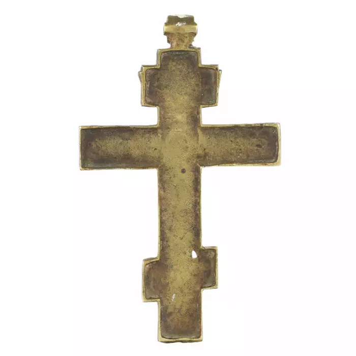 Crucifix en croix en bronze. 19ème siècle 