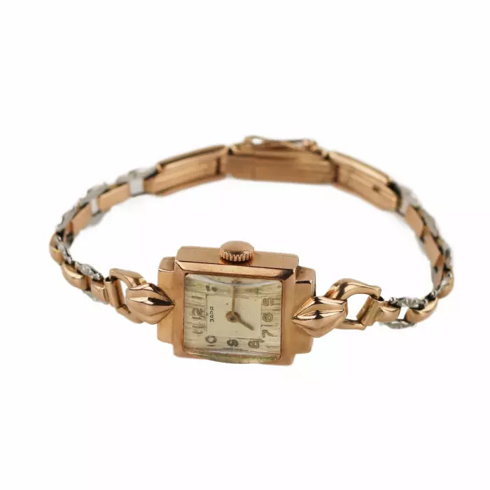 Montre en or avec bracelet ``Zarya`` 583 URSS 1956 -1960. 