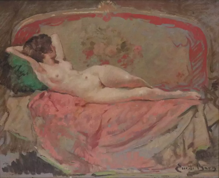 EMIL BAYES (ÉMILE BAES). 1889-1953 Nu sur un canape. 