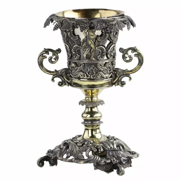 GRANDE COUPE DAPPARAT EN ARGENT RUSSE. MAÎTRE CARL GUSTAV EKQVIST RUSSIE, SAINT-PÉTERSBOURG, MILIEU DU XIXE SIÈCLE