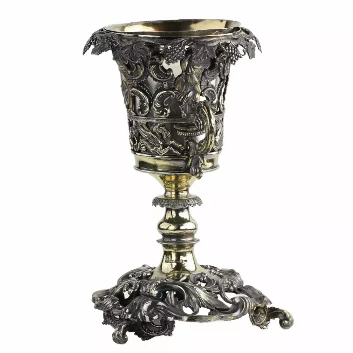 GRANDE COUPE DAPPARAT EN ARGENT RUSSE. MAÎTRE CARL GUSTAV EKQVIST RUSSIE, SAINT-PÉTERSBOURG, MILIEU DU XIXE SIÈCLE