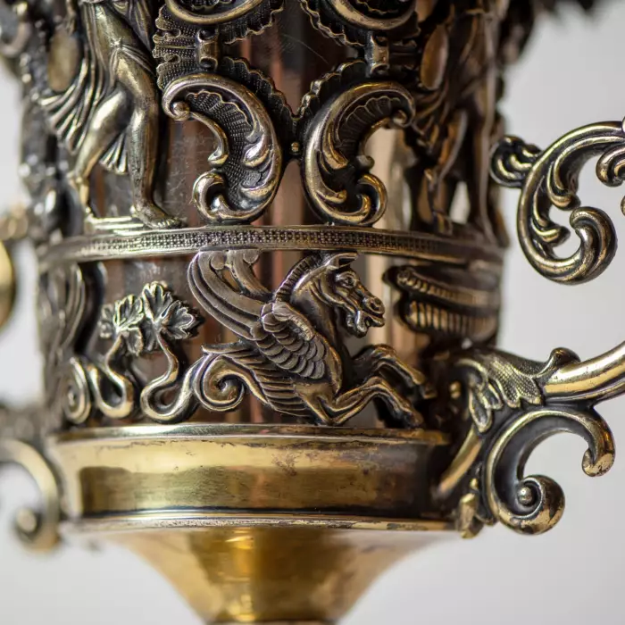 GRANDE COUPE DAPPARAT EN ARGENT RUSSE. MAÎTRE CARL GUSTAV EKQVIST RUSSIE, SAINT-PÉTERSBOURG, MILIEU DU XIXE SIÈCLE