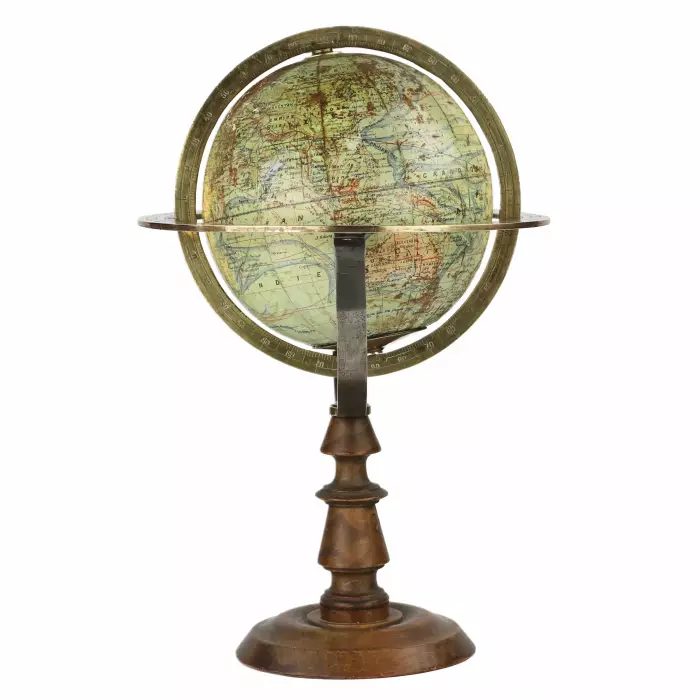 Globe antique. J. Forêt. France. Tour des XIXe-XXe siècles. 
