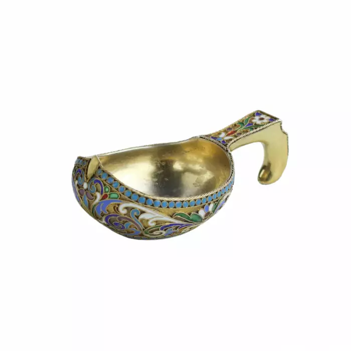 Louche en argent et émail de l`atelier d`Alexandre Lyubavin. Saint-Pétersbourg 1899-1908 