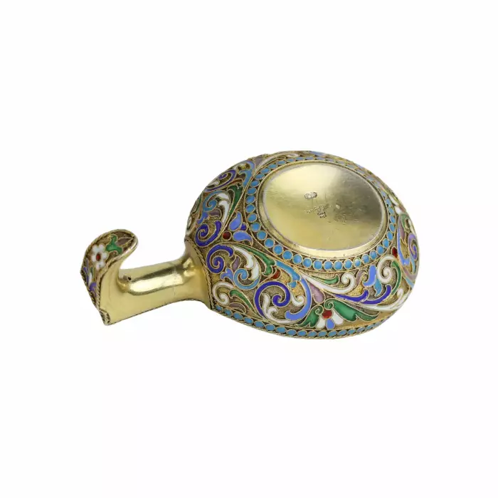 Louche en argent et émail de l`atelier d`Alexandre Lyubavin. Saint-Pétersbourg 1899-1908 
