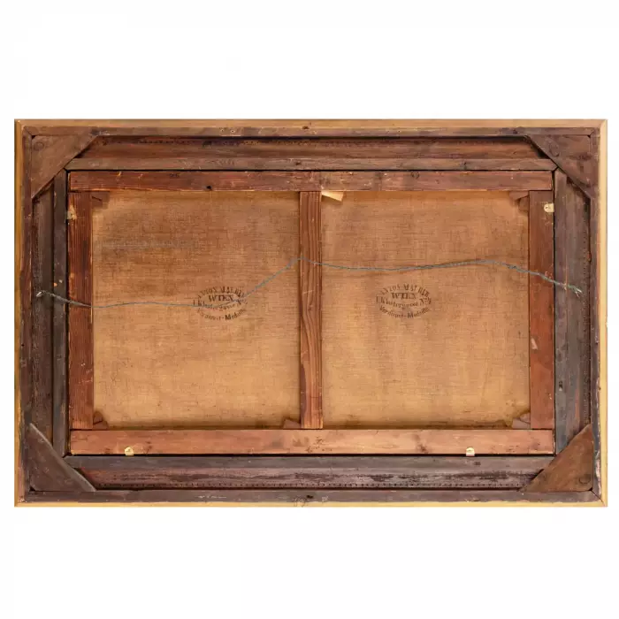 Картина Спасение потерпевших кораблекрушение у берегов Генуи. ALBERT RIEGER. 19 век.
