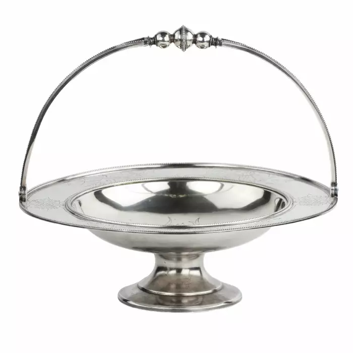 Russian silver candy bowl. Erik Kollin. St. Petersburg 1887 