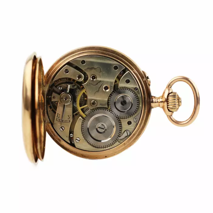 Montre de poche en or avec chaîne de Pavel Bure. Russie 1901-1902 
